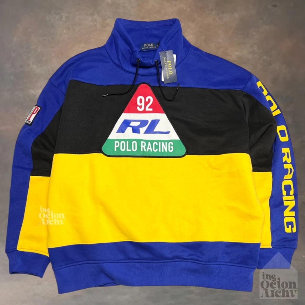 Size L Polo Ralph Lauren 92 Colorblock Funnelneck Sweatshirt 71076782 Brand New
